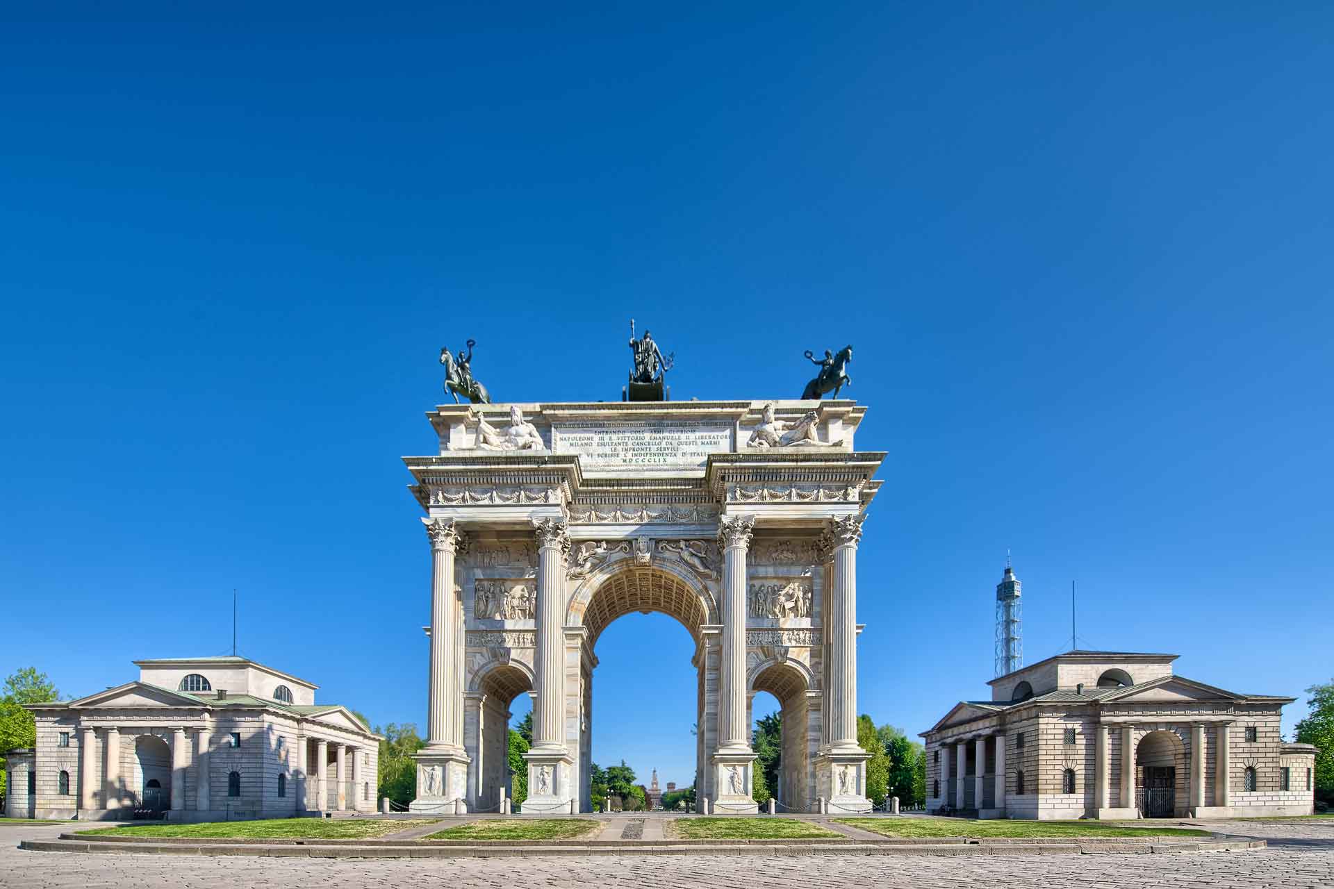 Arco della Pace monument in Milan city